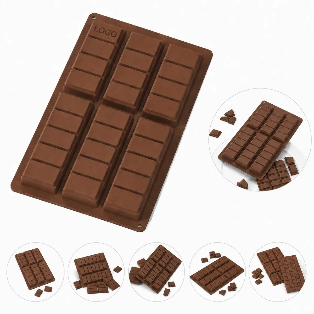 Lid-Sealed Silicone Mold for Homemade Chocolates, Non-Stick