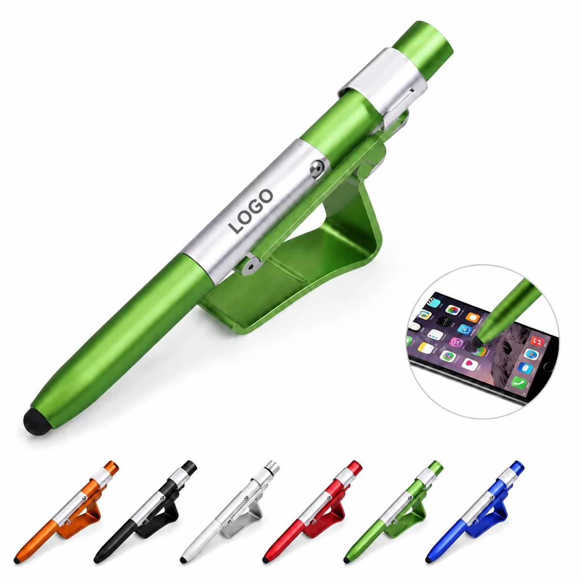 4-in-1 Foldable Stylus Pen & Stand with LED Light for Everyday Use