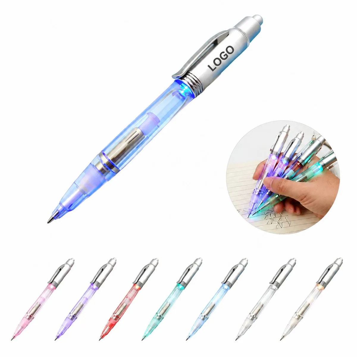 LED Light Pen with Color-Changing Ink for Low-Light Writing