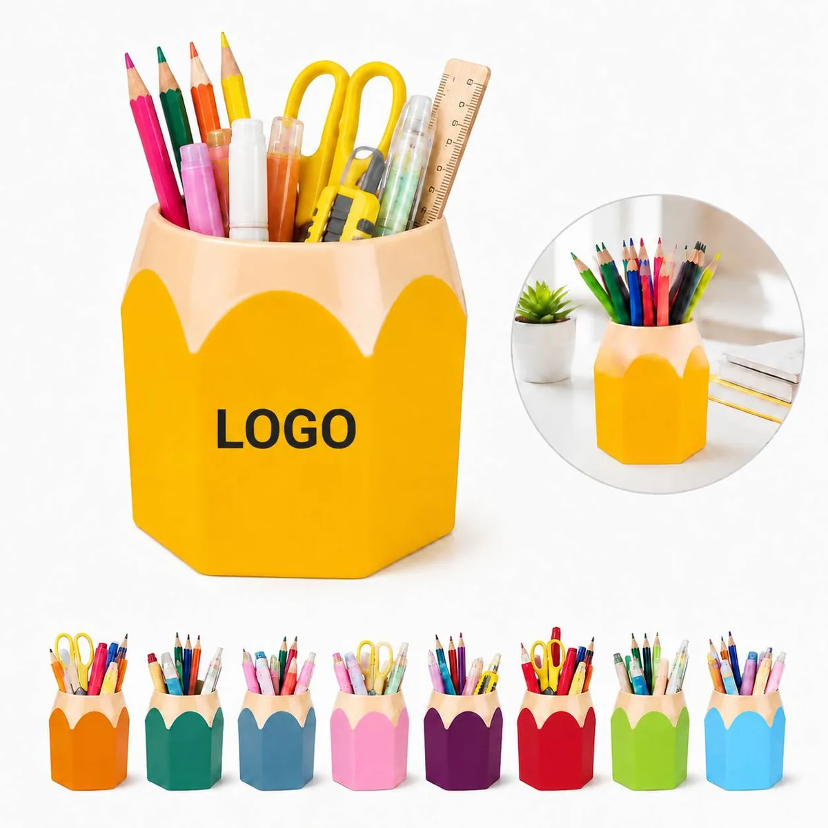 Giant Pencil Shape Pen Holder for Desk Organization