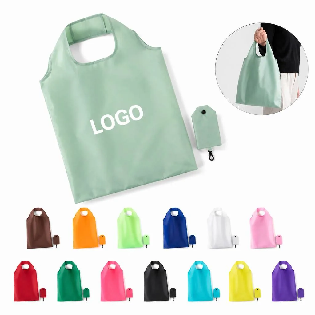 Foldable Reusable Polyester Shopping Bag for Groceries &