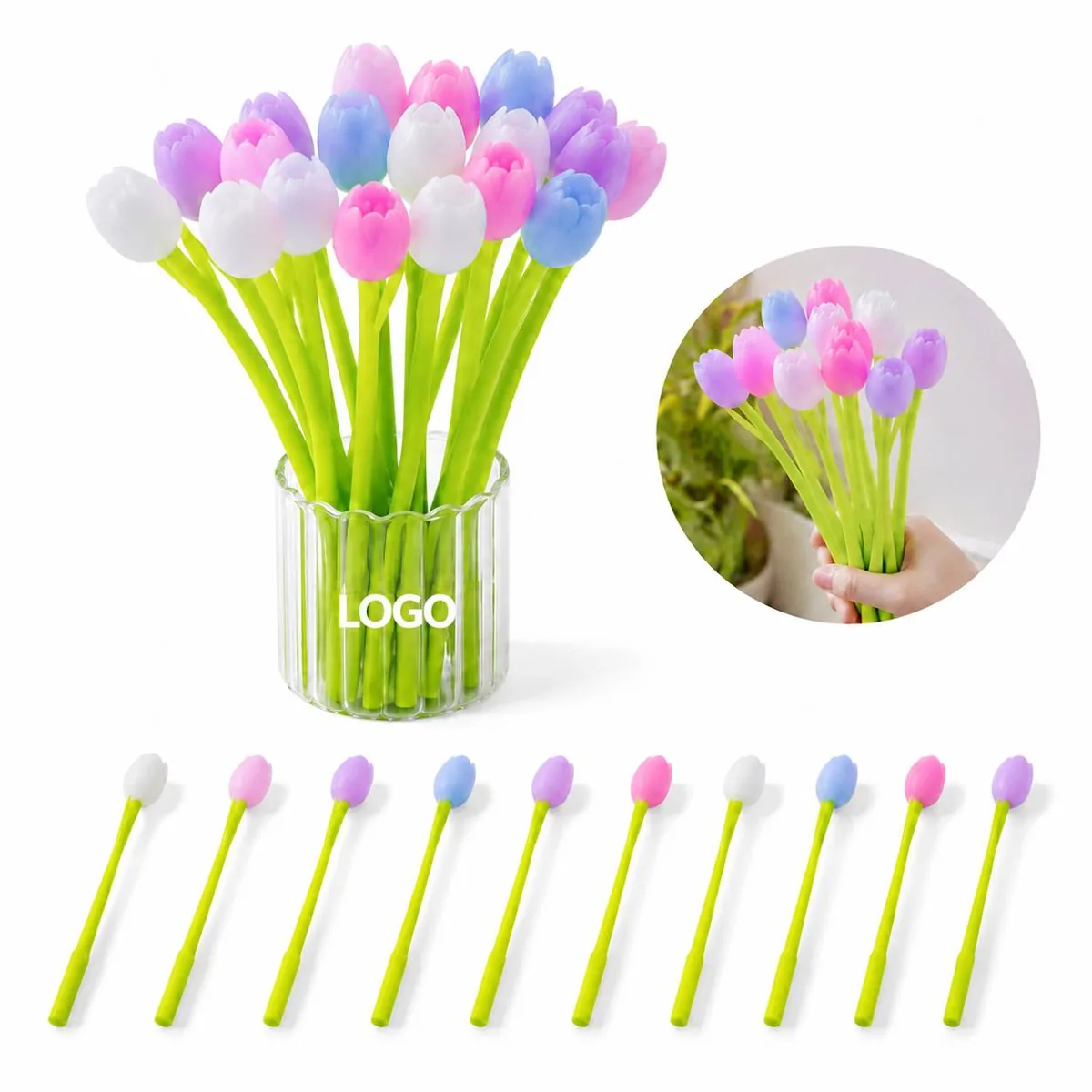 UV Color-Changing Tulip Gel Pen, Smooth Quick-Dry Ink