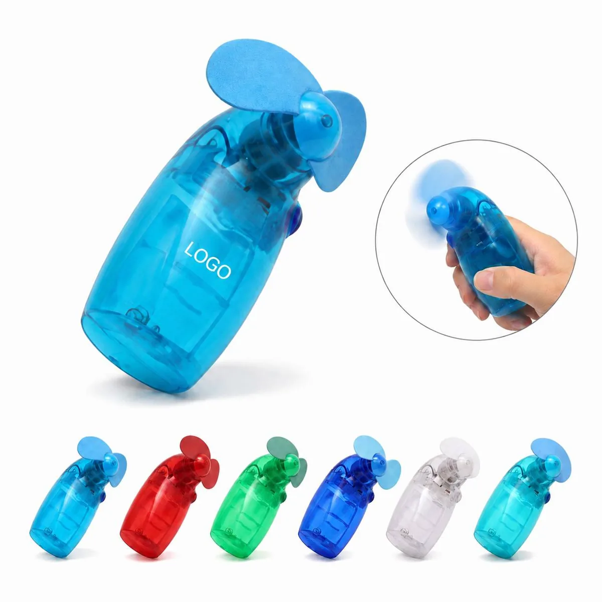 Portable Mini Handheld Fan with Soft Blades, Battery