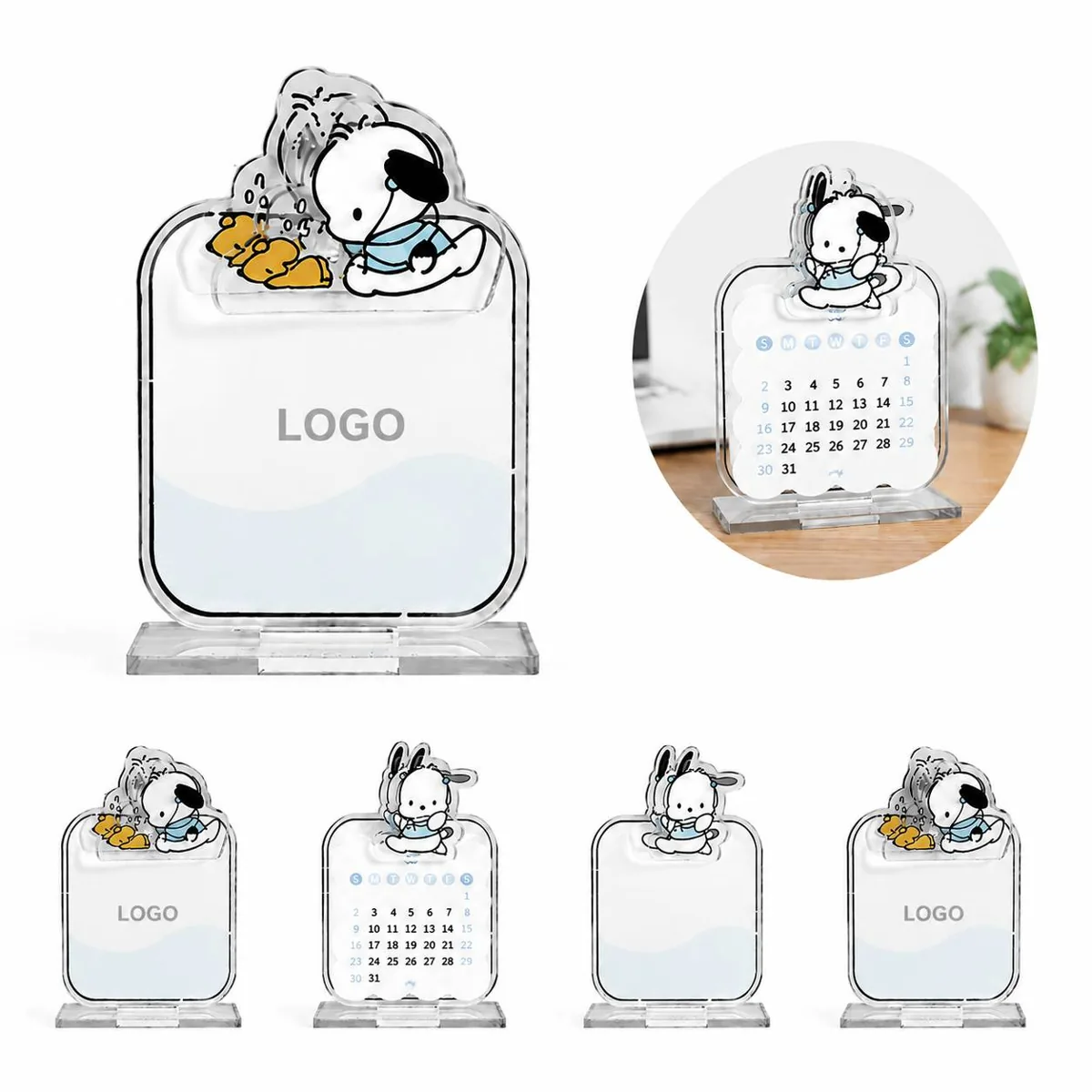 Acrylic Calendar Clip Desktop Organizer with Sturdy Clip
