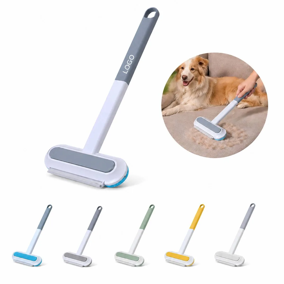 23-Inch Self-Cleaning Pet Hair Removal Brush with Extended