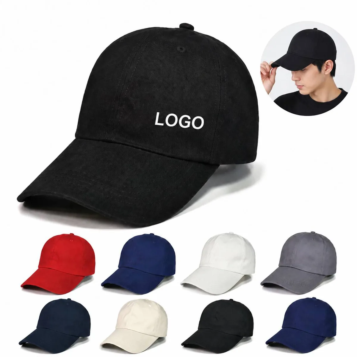 Sun-Protecting Curved-Brim Cap with Adjustable Fit for Everyday Use