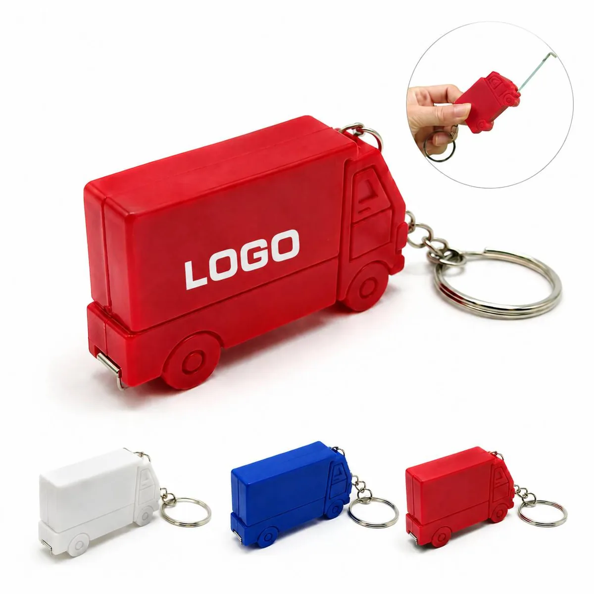 Car-Shaped Tape Measure Keychain with Retractable Scale