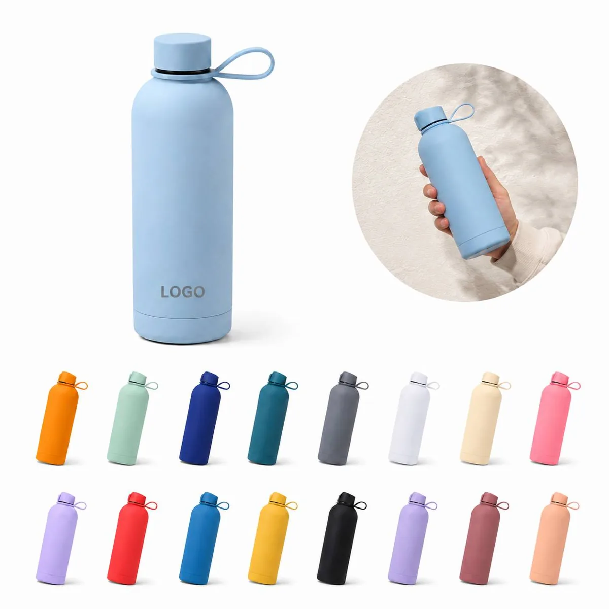 17 oz Insulated Narrow Water Bottle Stainless Steel