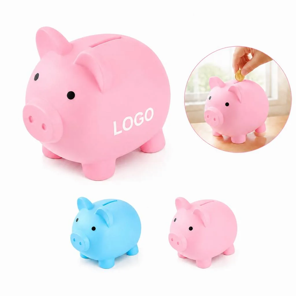 Durable Plastic Coin Bank with Lock for Secure Savings