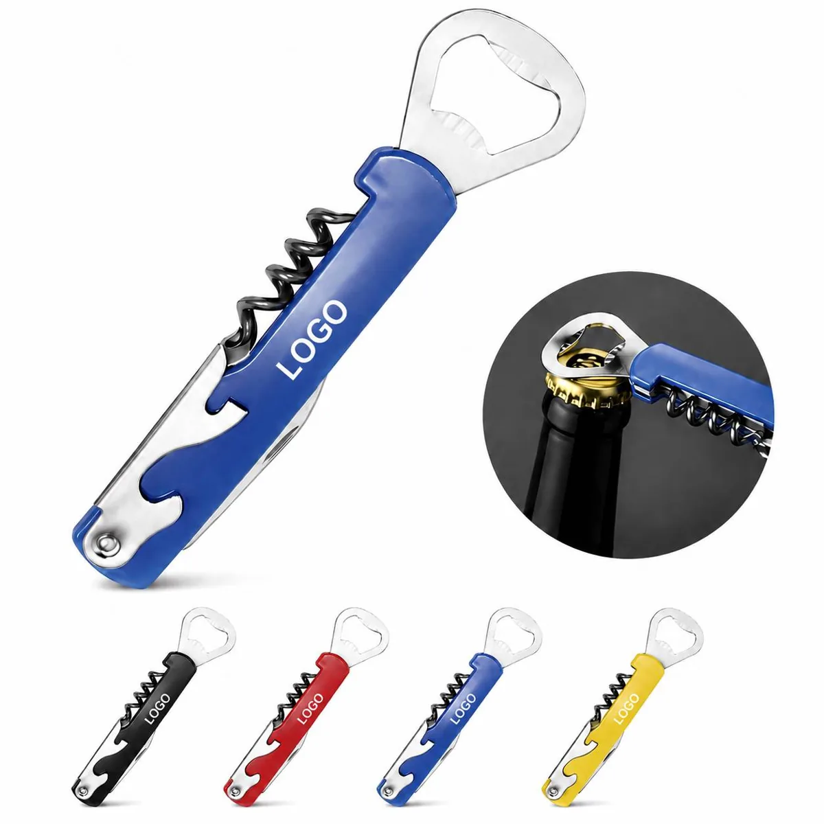 Multicolor Dual Wine Opener with Foil Cutter