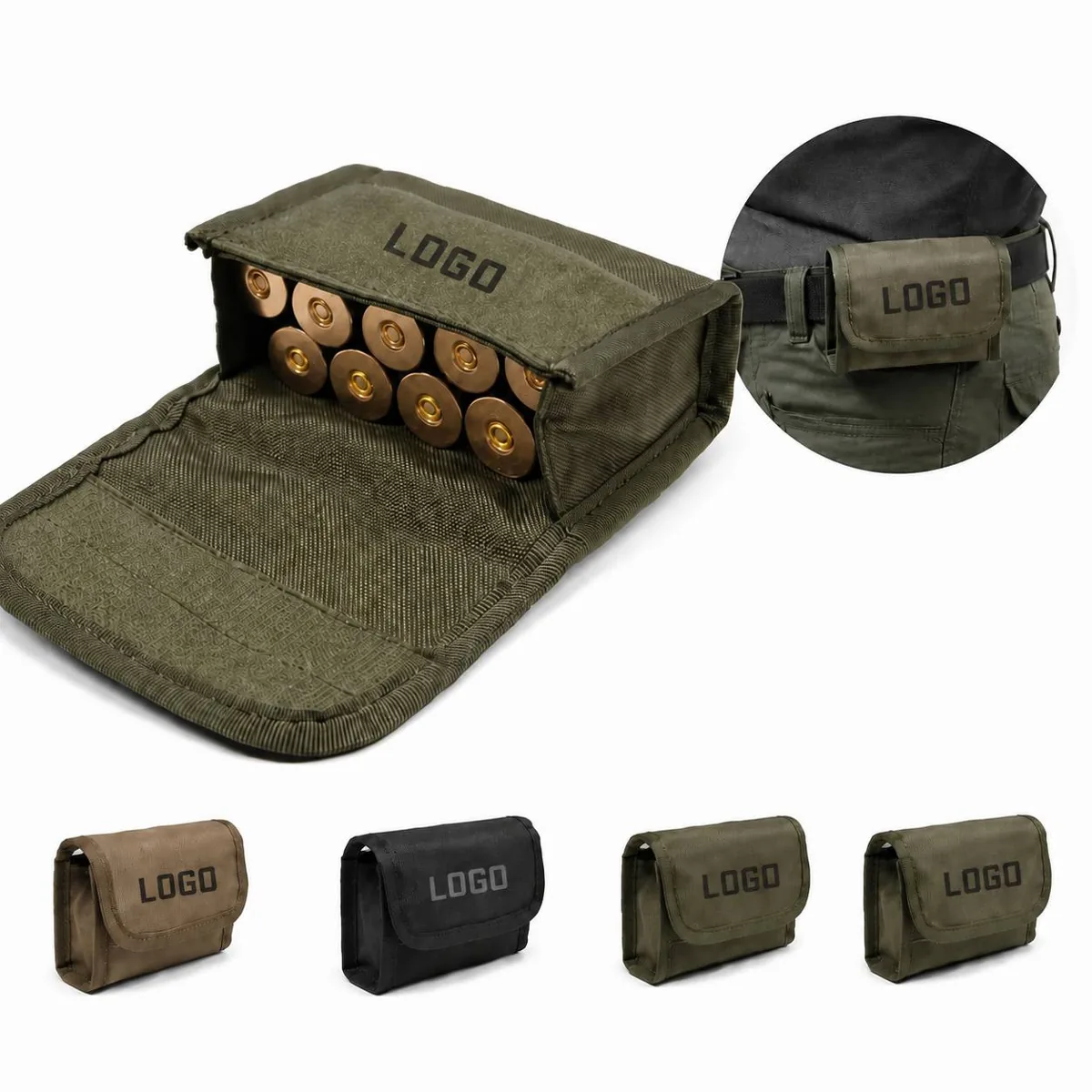 Tactical Nylon MOLLE Ammo Pouch with Quick-Release Flap