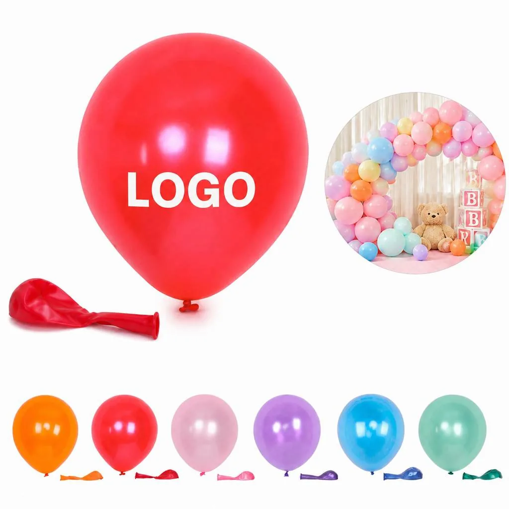 12 inch Custom Screen Printed Latex Party Balloons for Decor