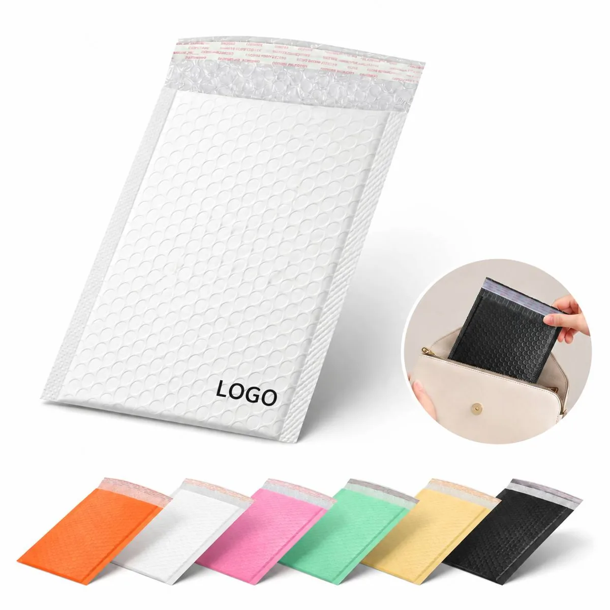 Custom Logo Bubble Mailers Padded Envelopes with Self-Seal
