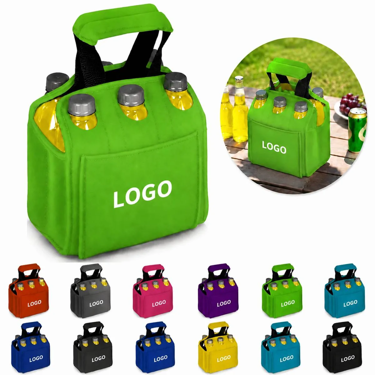 Customizable Chloroprene Rubber Six-Pack Insulated Tote
