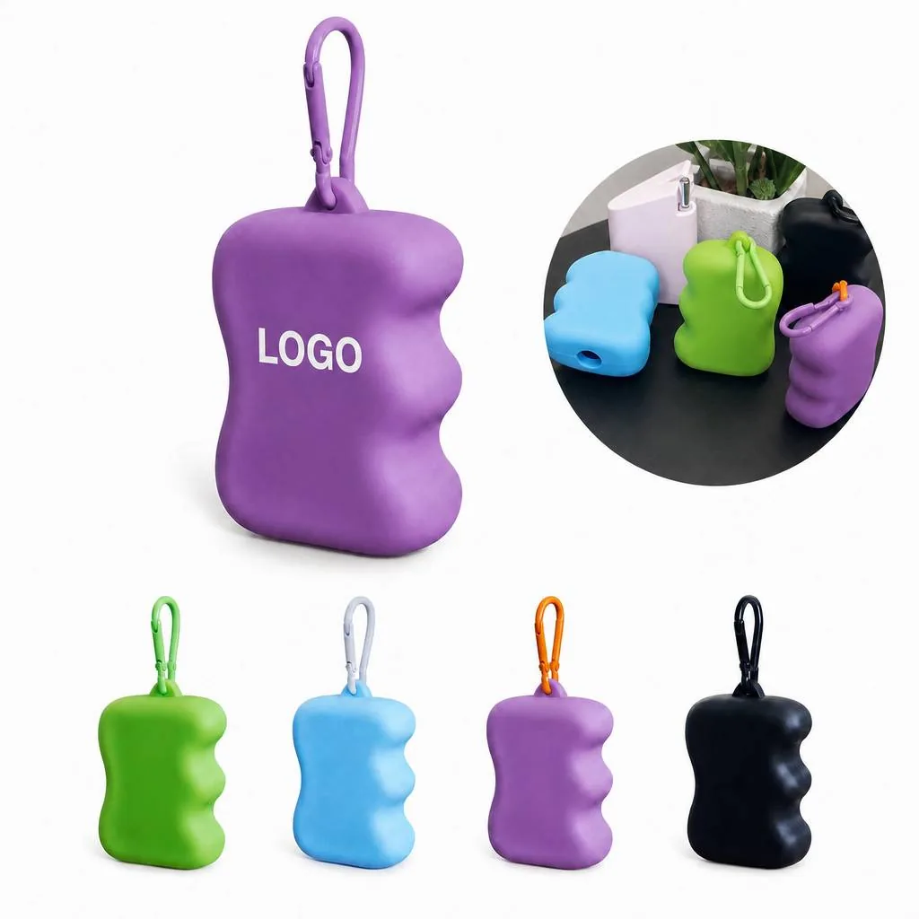 Portable Silicone Pet Food Dispenser with Airtight One-Hand