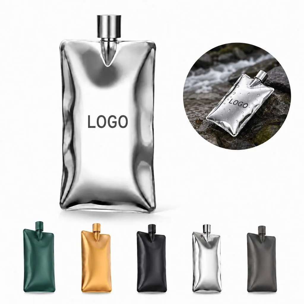 Wave-Shaped Stainless Steel Flask 6oz Portable Leak-Proof