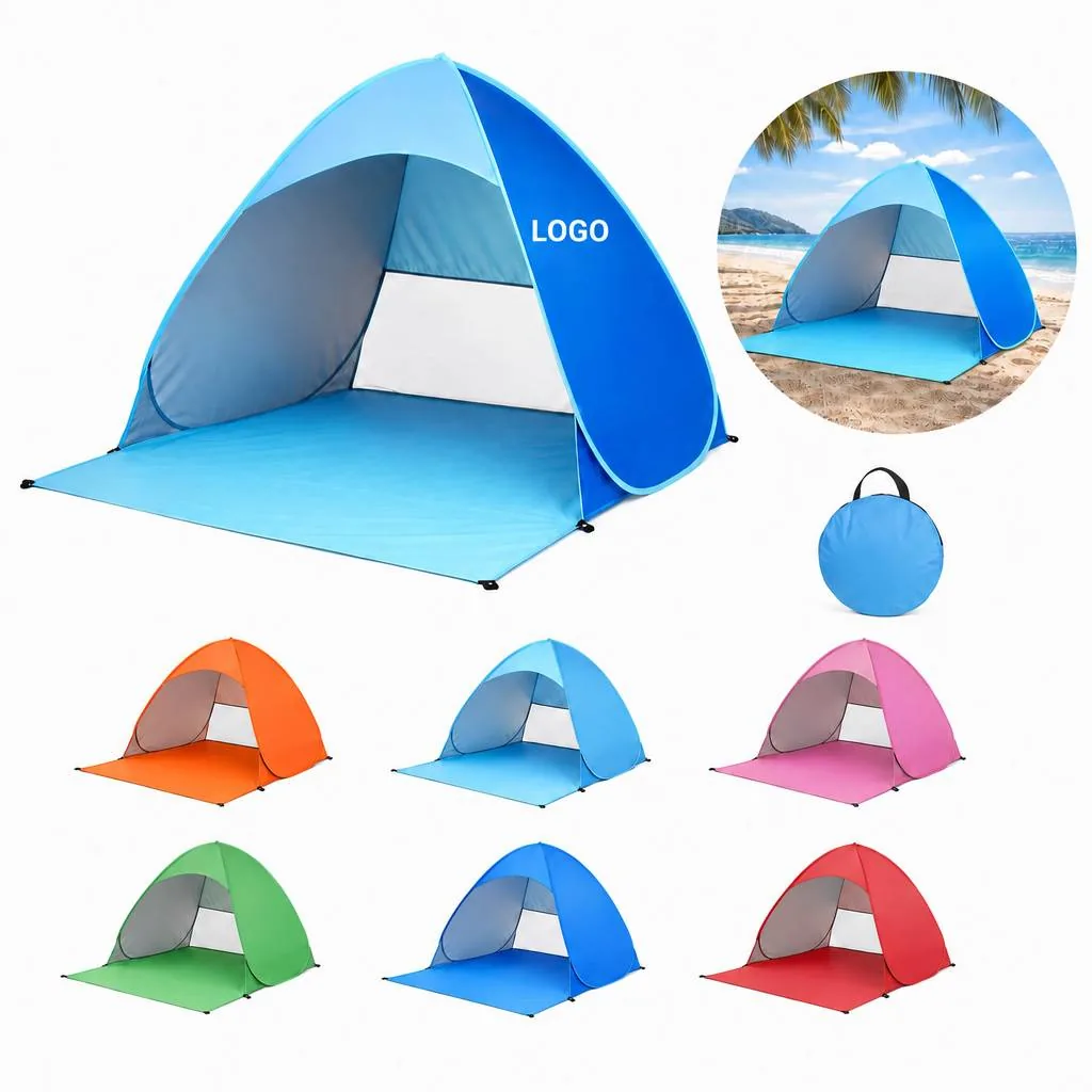Pop-Up Beach Tent Waterproof Sun Shelter with Carrying Bag