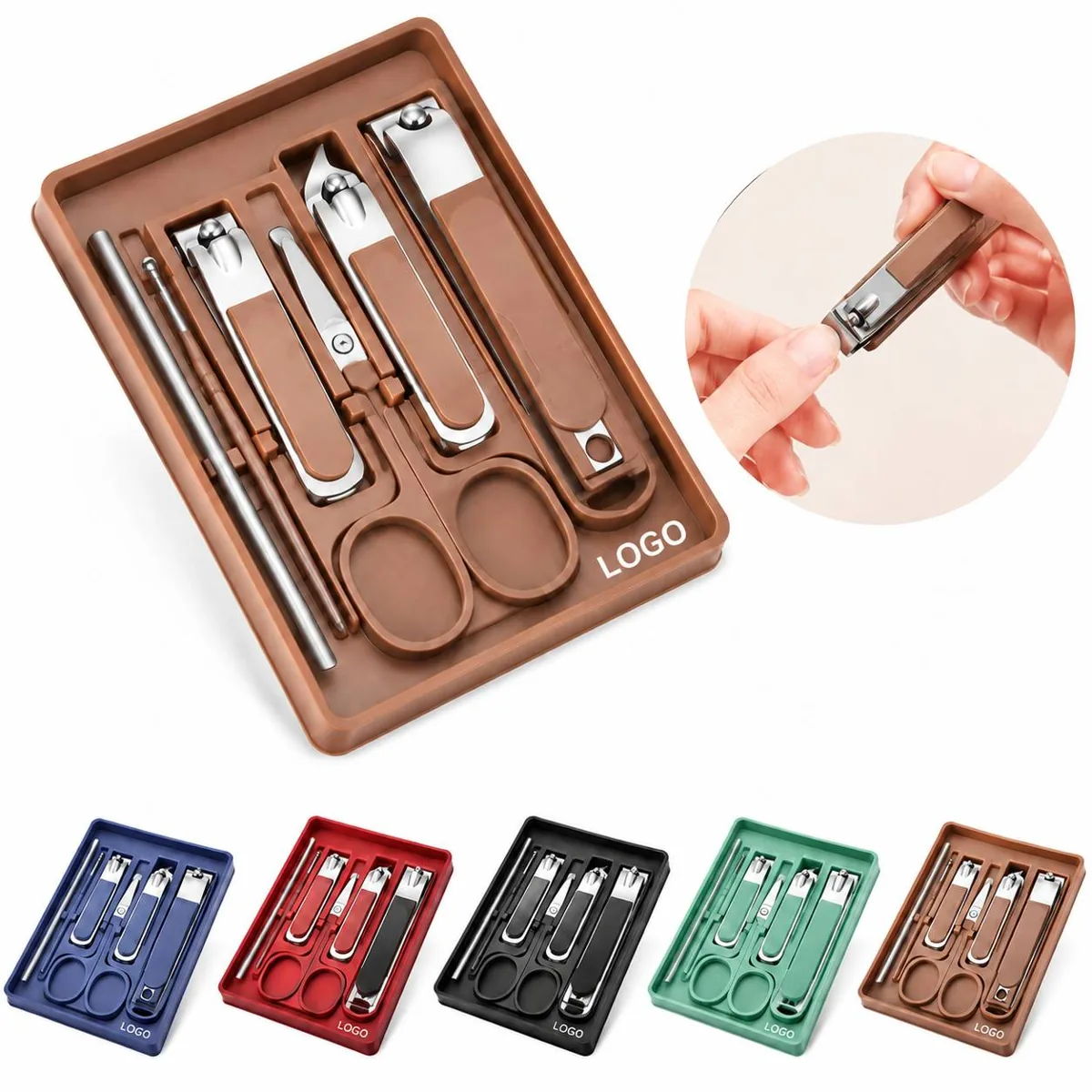6-Piece Stainless Steel Nail Clipper Set with File