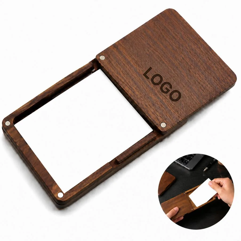 Magnetic Business Card Holder Slim Leather Wallet for Everyday Use