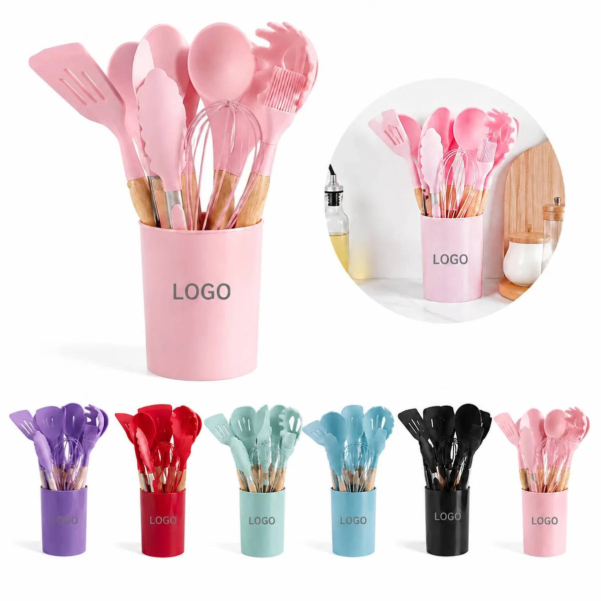12-Piece Silicone Kitchen Utensil Set, Heat-Resistant