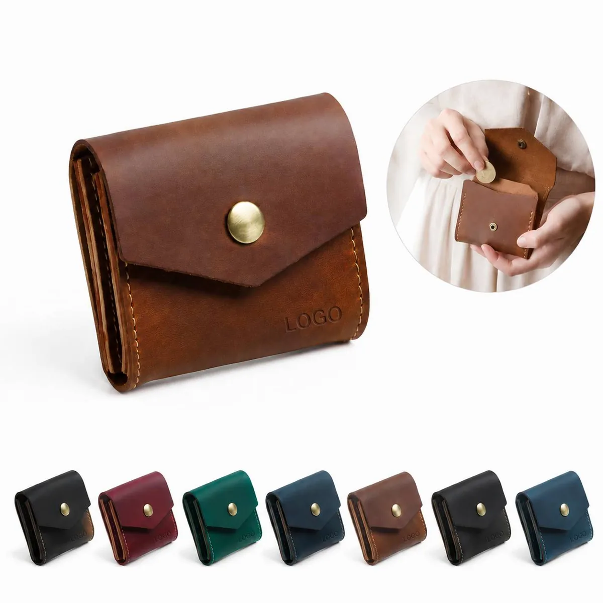 Cowhide Headphone Case Protective Travel Storage Pouch