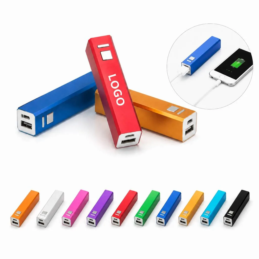 Compact Aluminum Power Bank 2200mAh USB Portable Charger