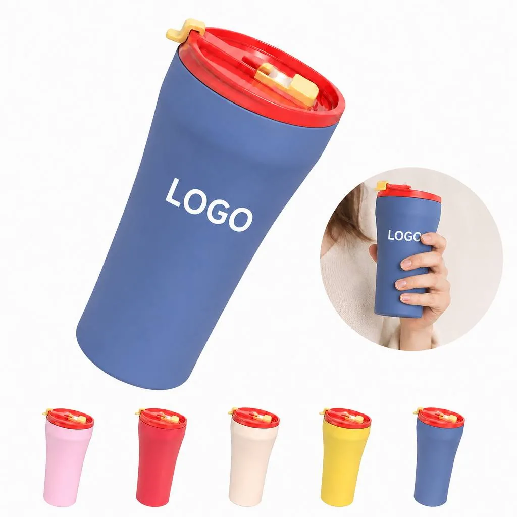 15 oz Insulated Travel Mug with Spill-Resistant Lid
