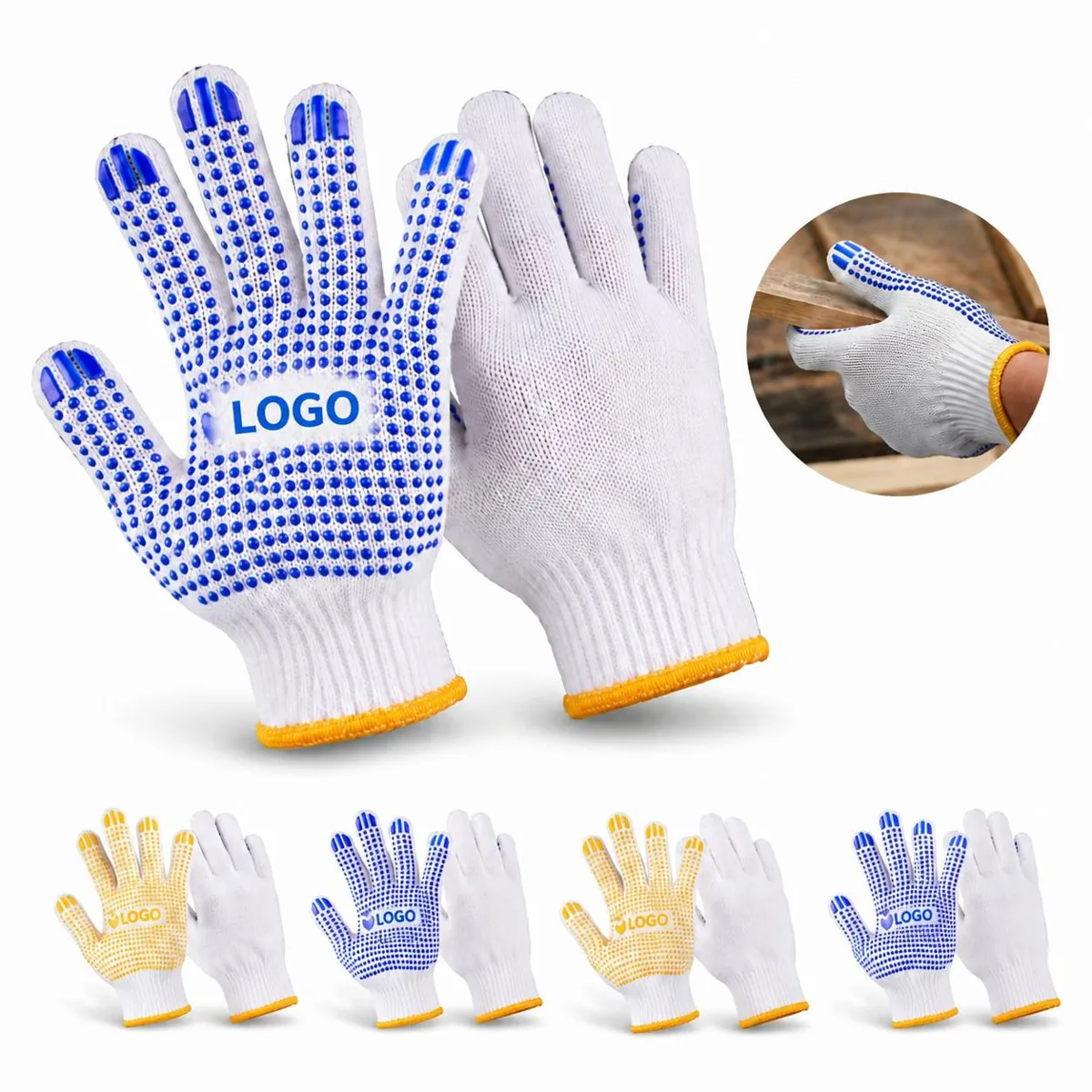 PVC Dotted Work Gloves, Cut-Resistant Safety for Industrial