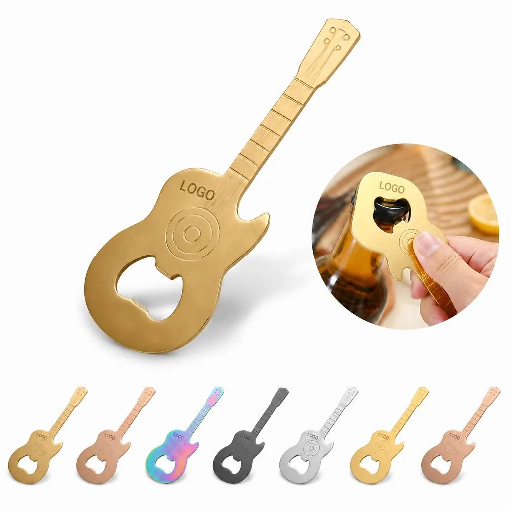 Magnetic Guitar Bottle Opener Stainless Steel Cap Catcher
