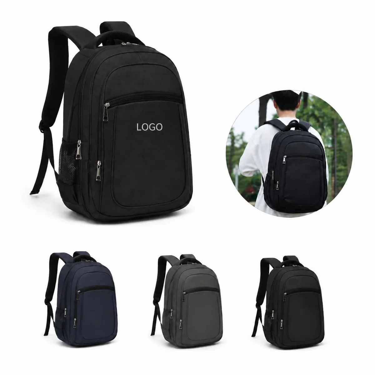 15.6 inch Multi-Pocket Laptop Backpack with Padded