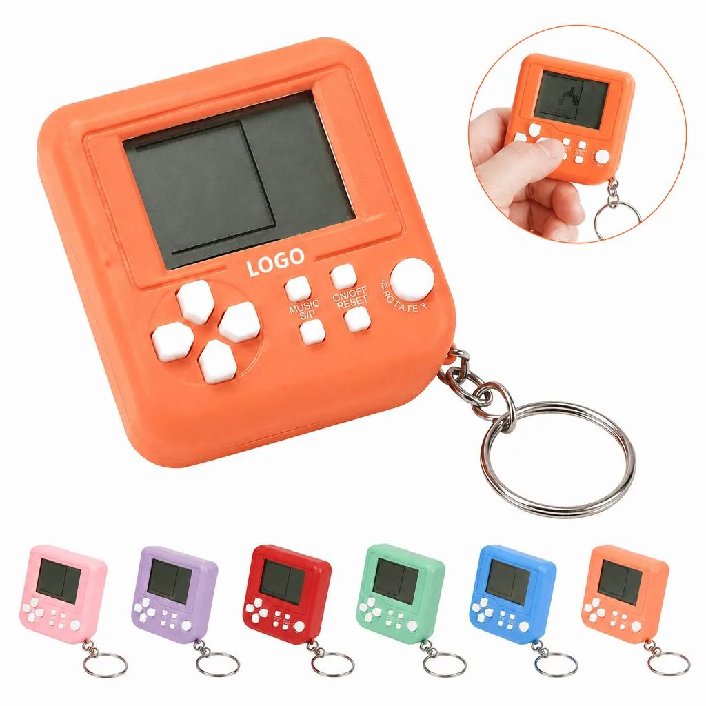 Mini Keychain Game Console with Built-in LCD and Retro Games