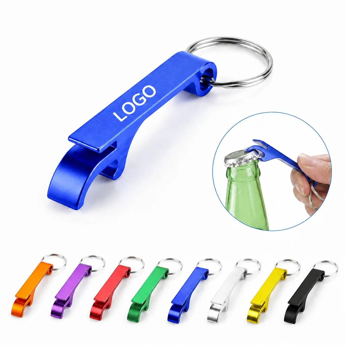 Aluminum Bottle Opener Keychain, Compact Durable Design