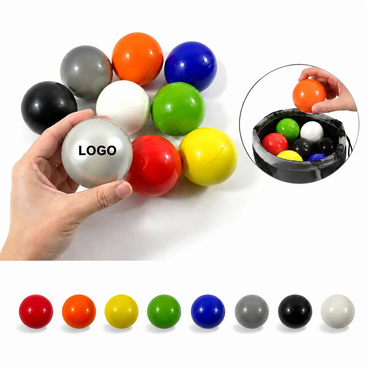 Customizable PU Foam Stress Ball for Hand Therapy & Grip