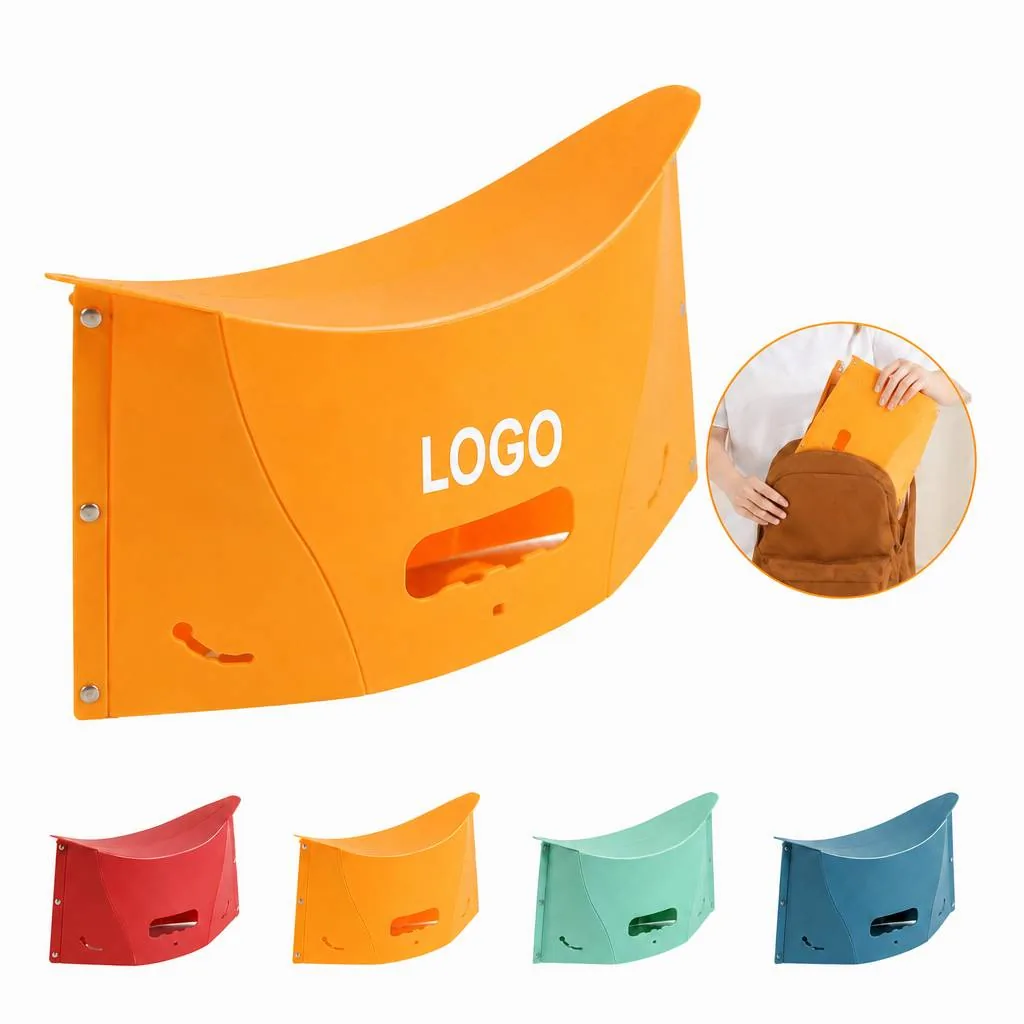 Portable Folding PVC Stool with Collapsible Metal Frame