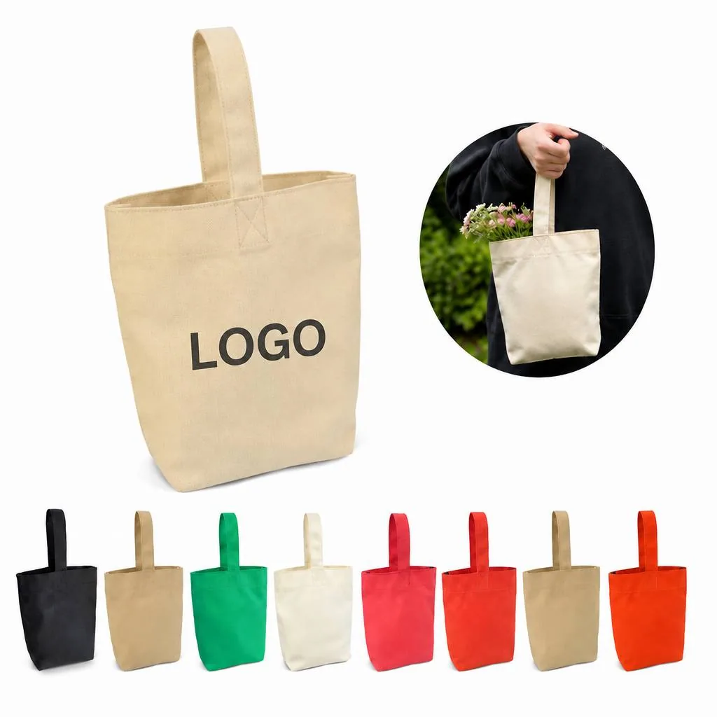 Canvas Mini Storage Bag with Secure Closure for Travel