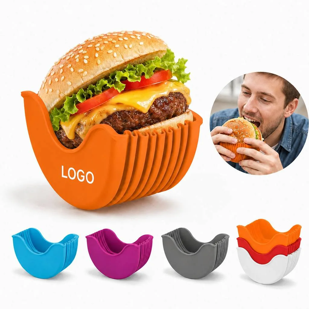 Adjustable Silicone Burger Holder for Secure Bun Assembly