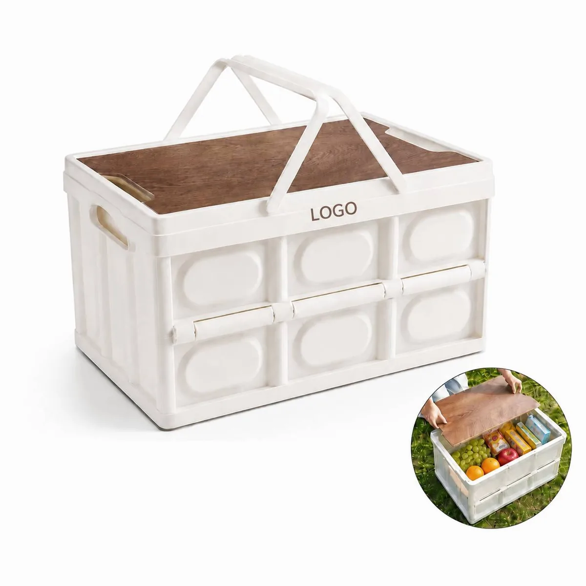 15L Foldable Storage Bin with Handle, Collapsible Organizer