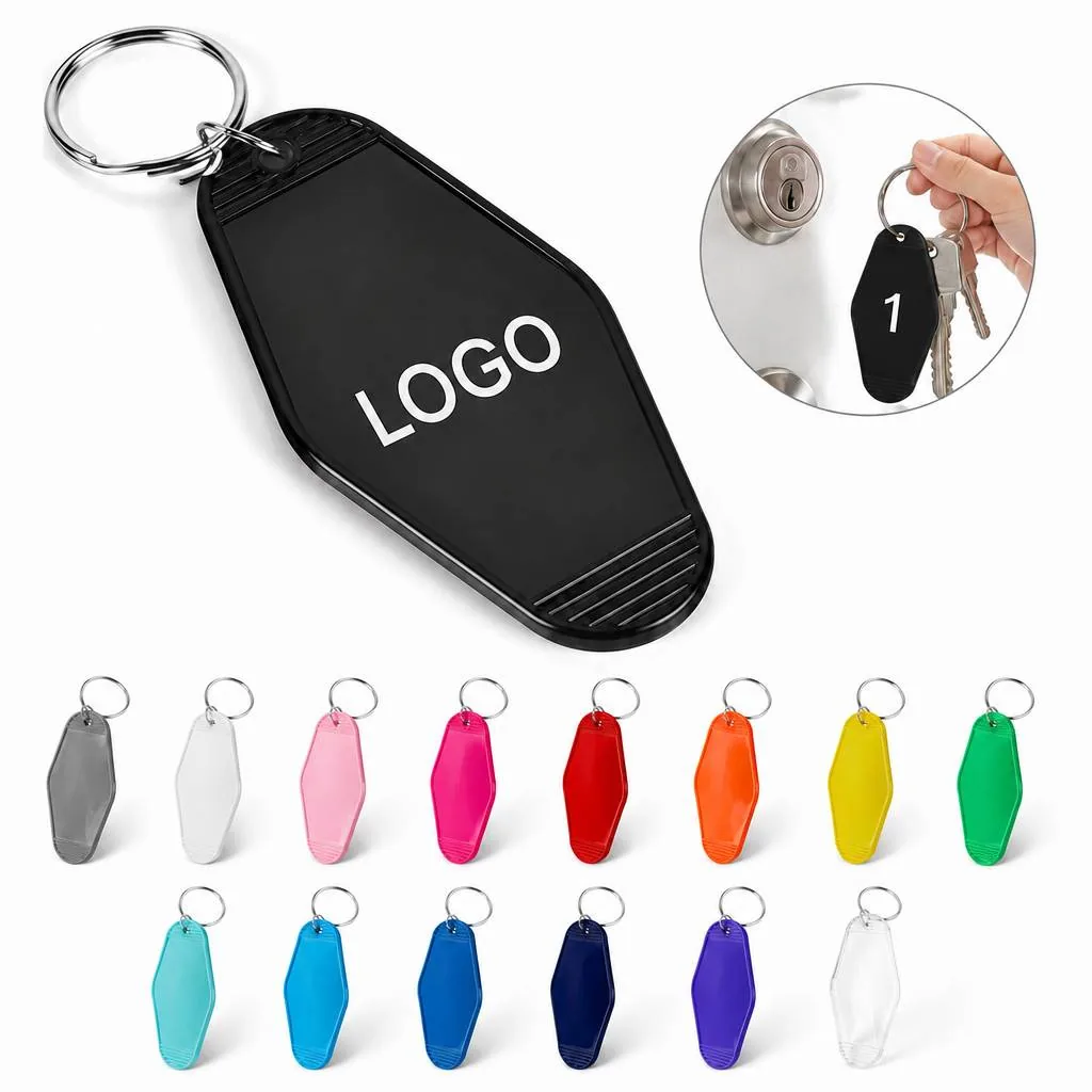 Vintage ABS Hotel Key Tag with Sturdy Key Ring