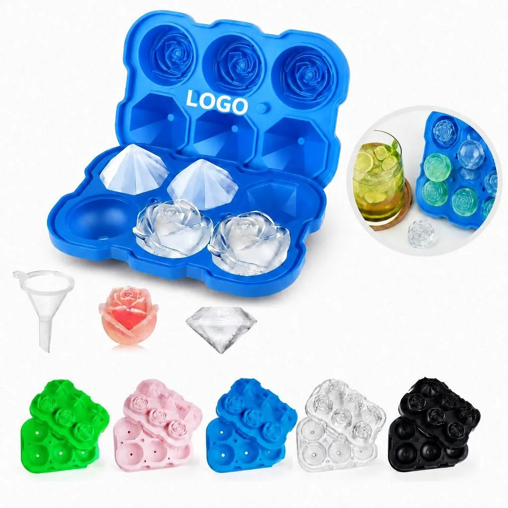BPA-Free Rose & Diamond Silicone Ice Tray