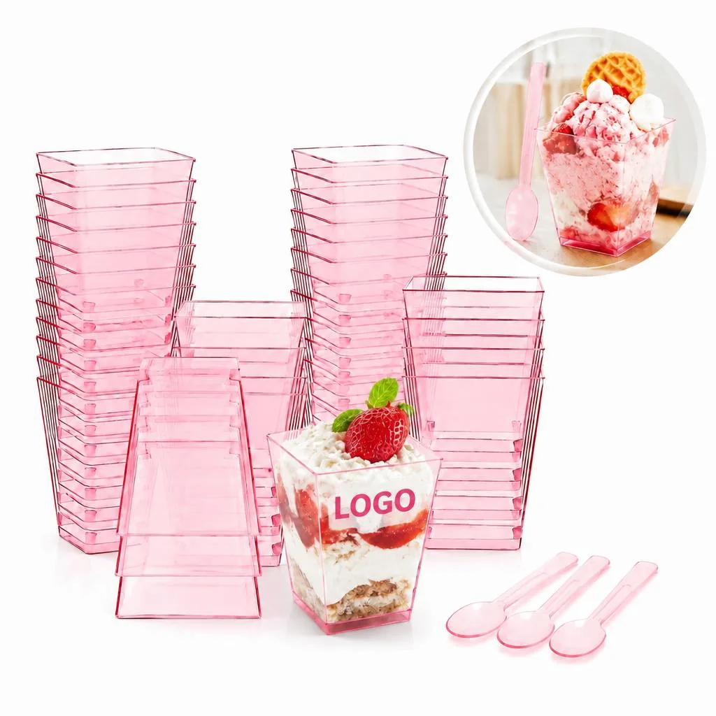 5 oz Clear Plastic Dessert Cups, Disposable Parfait Cups
