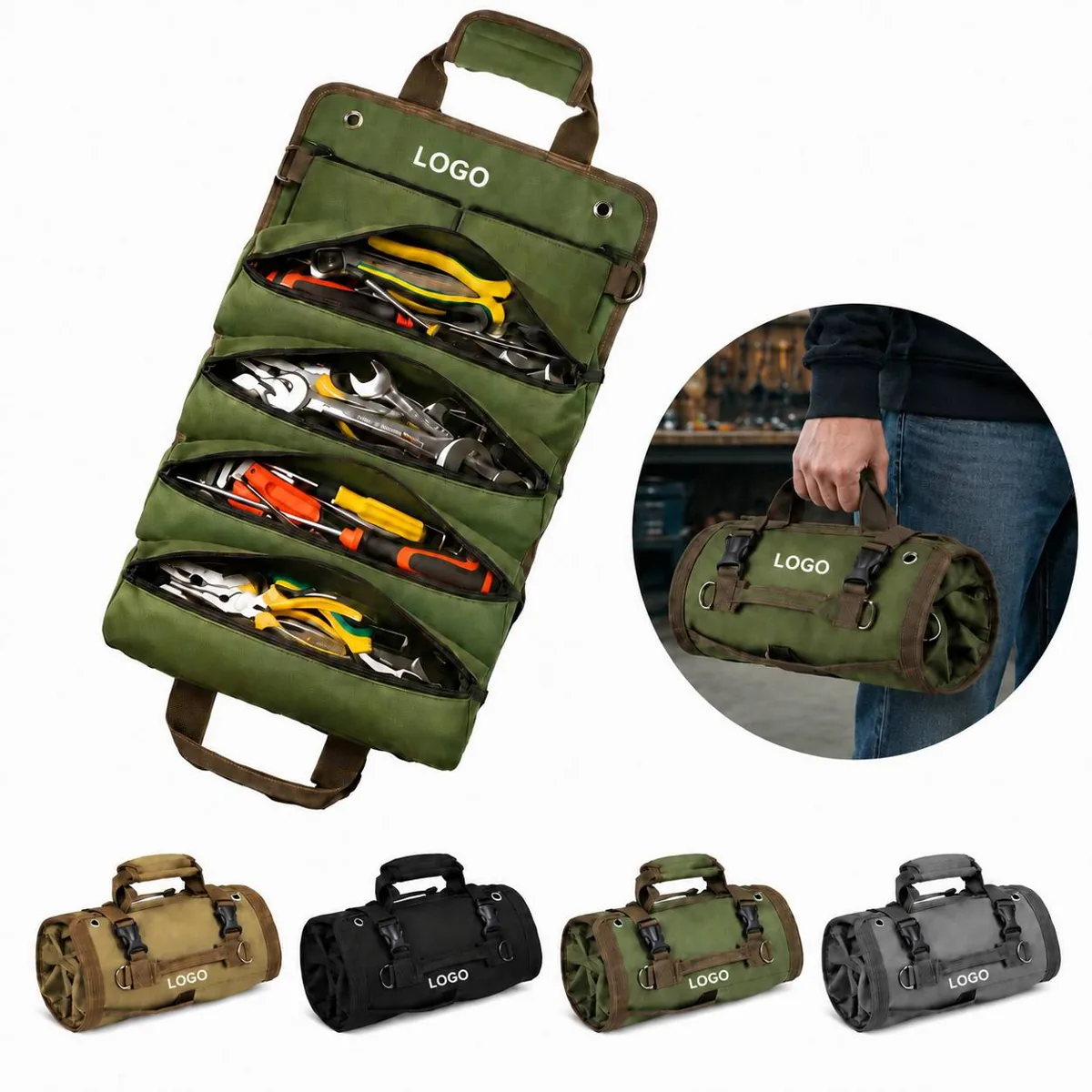 Heavy-Duty Oxford Tool Bag with Reinforced Bottom &