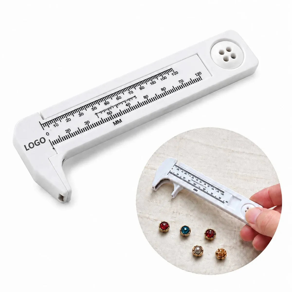 Mini Plastic Button Calipers Custom Logo Precision