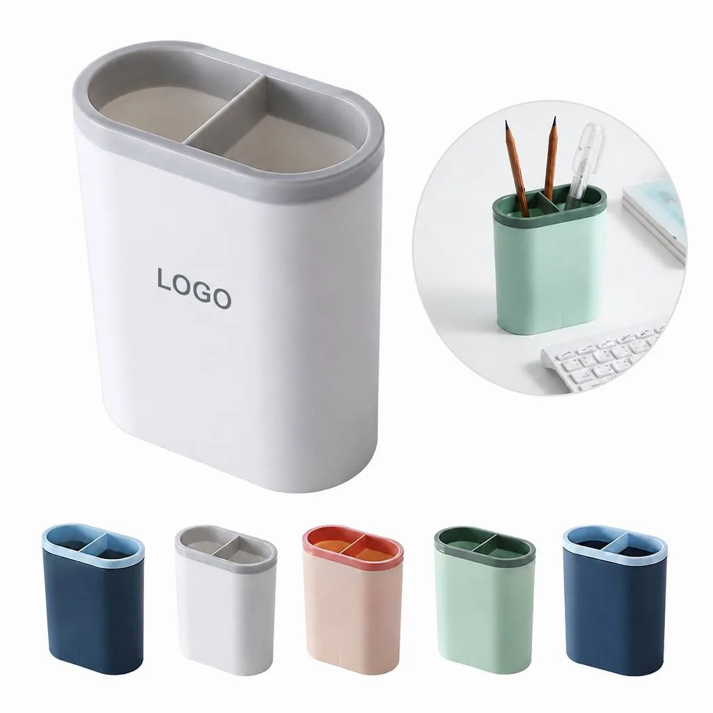 PP Pencil Holder with Multiple Compartments for Desk