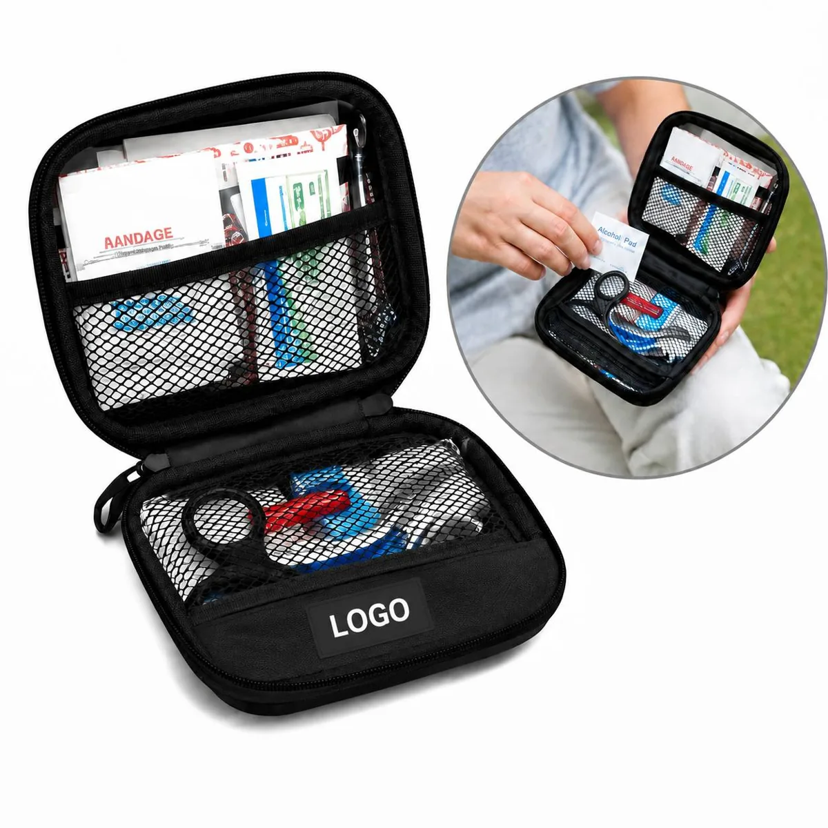 EVA 100-Piece First Aid Kit, 24 Categories, Waterproof