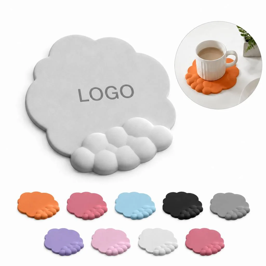 Ergonomic Waterproof Leather Mouse Pad with Cloud Wrist