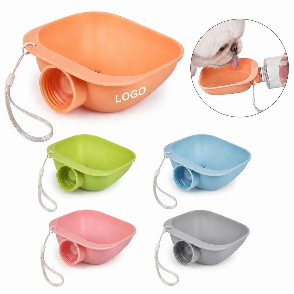 Portable Pet Water Bottle Feeder with Threaded Connector