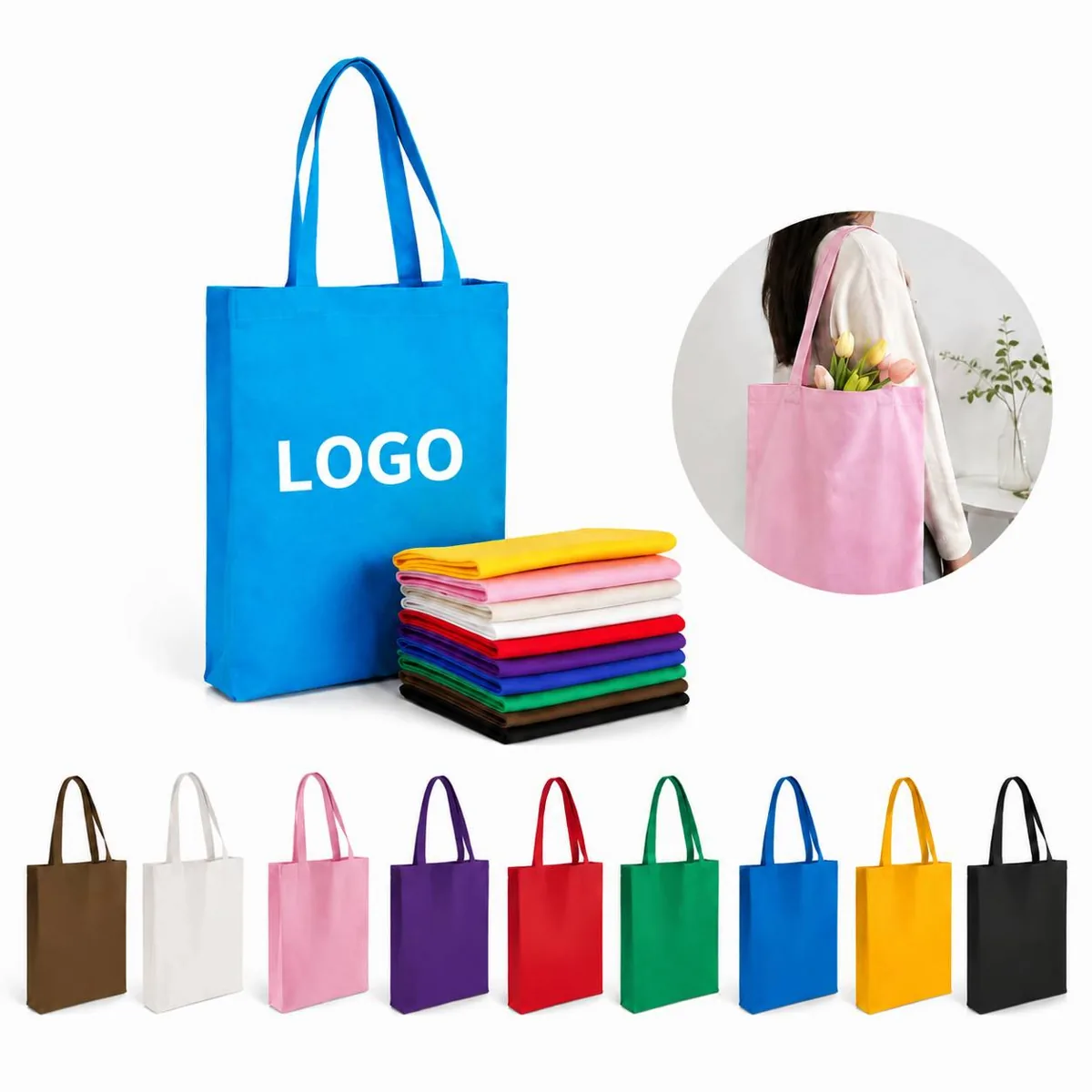Heavyweight Cotton Canvas Tote Bag for Shopping and More