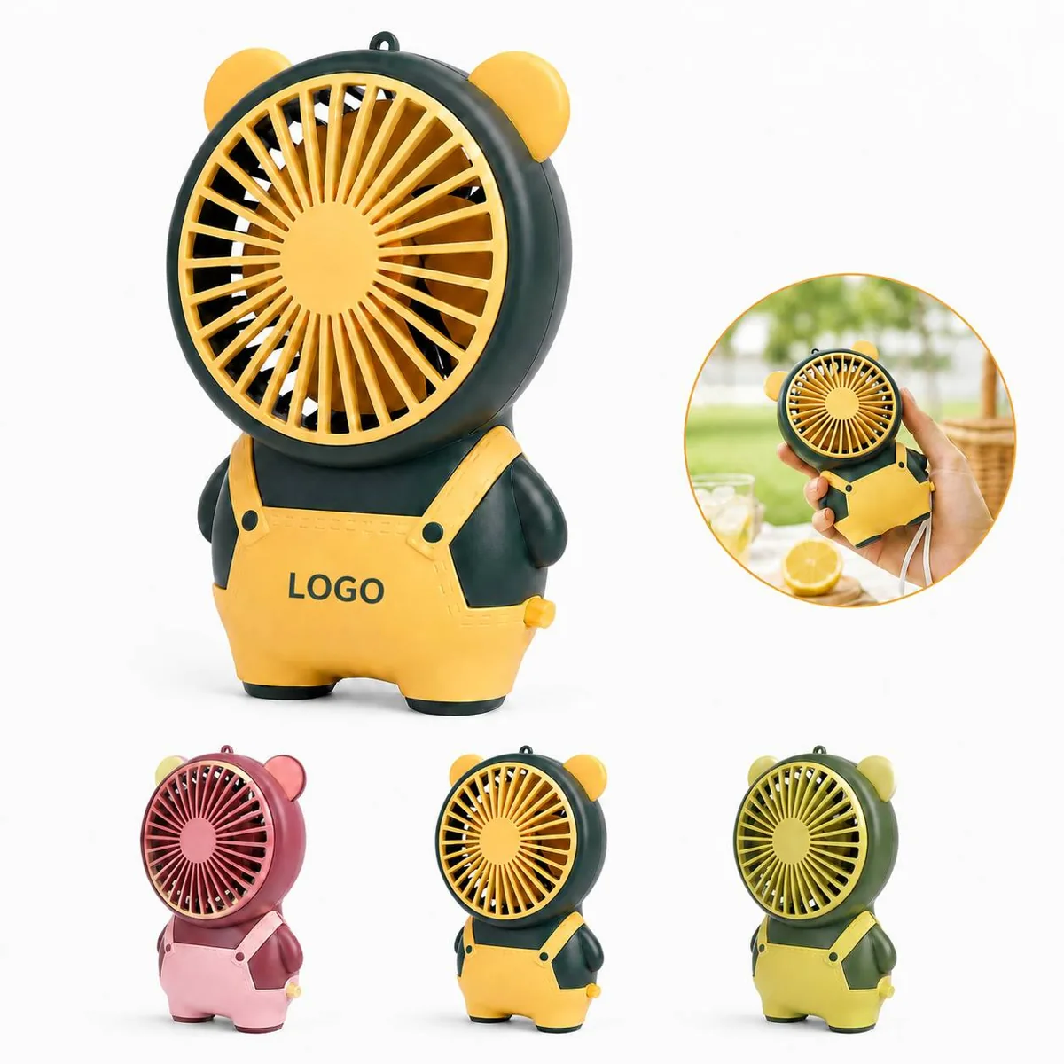 Rechargeable Handheld Mini Fan with USB Cordless Desk Use