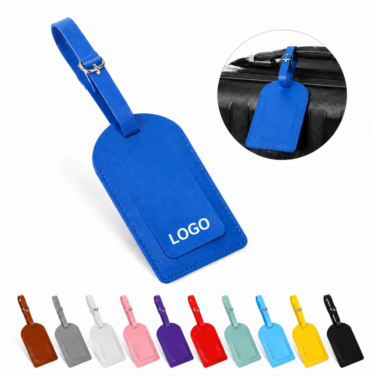 Durable PVC Luggage Tags with transparent ID panel for Everyday Use
