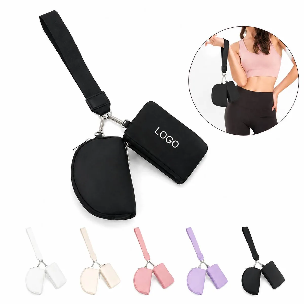 Waterproof Nylon Wristlet Wallet with Detachable Strap for Everyday Use